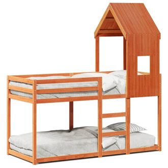 Berkfield Home Bunk Bed without Mattress Wax Brown 80x200 cm Solid Wood Pine