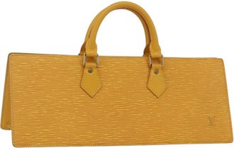 Louis Vuitton Sac Triangle Handbag Epi Leather Yellow Leather Handbag (Pre-Owned)