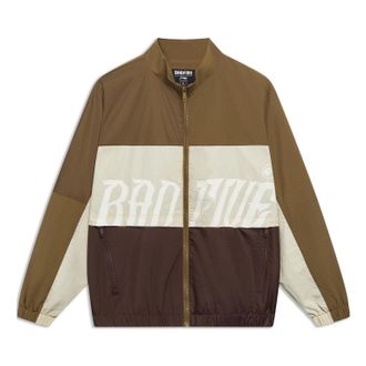 Li-Ning BadFive Logo Color Block Jacket Khaki Brown AFDT061-4