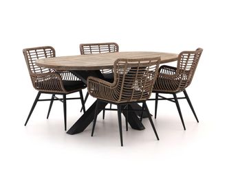 Intenso Furniture Intenso Asti/Rough-Y Ellips 200cm dining tuinset 5-delig