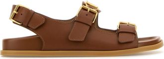 Valentino Garavani Womens Biscuit Leather Sandals - Brown - Size EU 36