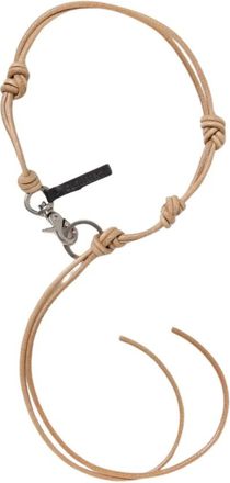 Our Legacy Geknoopt Leren Sleutelhanger - Heren - Sleutelhangers & Tashangers - Bruin - ONE Size - Accessoires