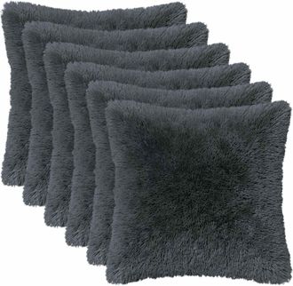 vidaXL Coj&iacute;n Con Almohada Heerlen 12 Uds. Gris Antracita Fleece Pv Vidaxl
