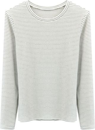 Power Flower Womens Thermal Long Sleeve Top - Round Neck, Fleece-Lined Base Layer Shirt, Soft and Warm Thermal Underwear (LY208-Beige/Black, L-XL)