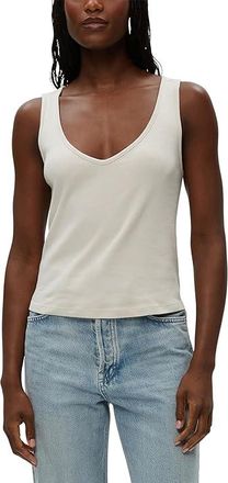 Michael Stars Sloan V-Neck Tank Top Womens Clothing Cement (US 0-12), Cotton/Denim