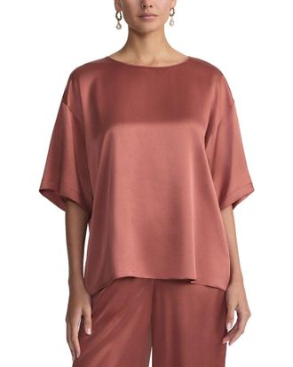 Lafayette 148 New York Crewneck Short Sleeve Top