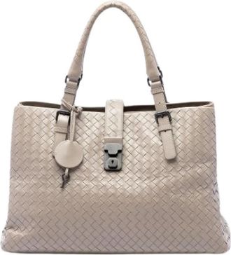 Bottega Veneta Pre-owned Roma Tote - Dames - Vintage Shopper - Beige - ONE Size - Leer - Vintage
