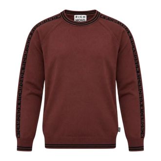 John Richmond Maglione con bande logate a contrasto - Sweatshirts & Hoodies - Hombre - Marr&oacute;n - XS