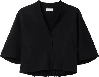Dagmar Kort wollen vest - Dames - Blouses - Zwart - XS - Wol - Overhemden