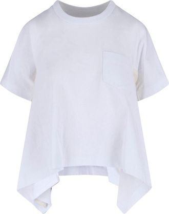 sacai Asymmetric T-Shirt - White