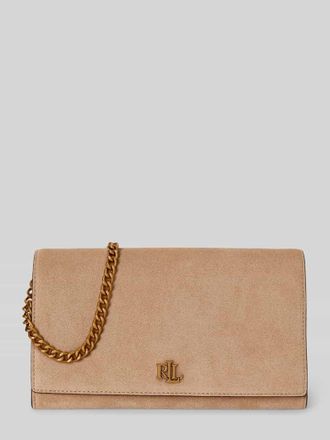 Lauren Ralph Lauren Umh&auml;ngetasche aus echtem Leder mit abnehmbarer Schulterkette in Beige, Gr&ouml;&szlig;e 1