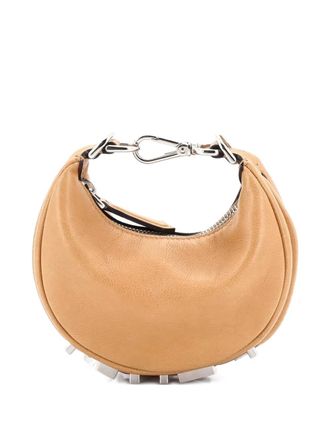 Fendi Fendigraphy Bag Leather Nano hobo bag - Bruin