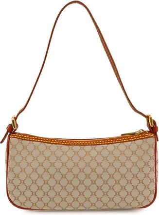 Celine Pre-owned Shoulder Bags, female, Brown, Size: ONE SIZE Pre-owned Printed Coated Canvas Accessories Bag with Closure