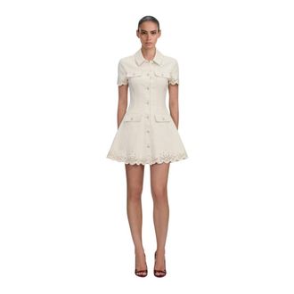 Self Portrait Shirt Dresses, female, White, Size: S Shirt Dress