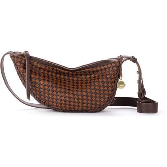 The Sak Tess Sling Leather Bag in Woven Mahogany Cognac at Nordstrom