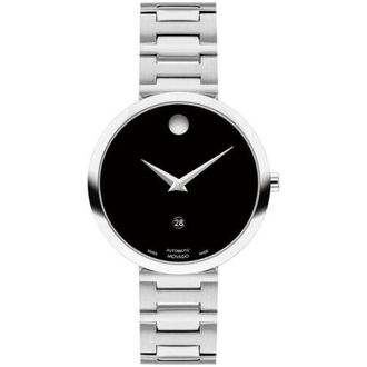 Movado Museum Classic Automatic Black Dial Ladies Watch 0607678