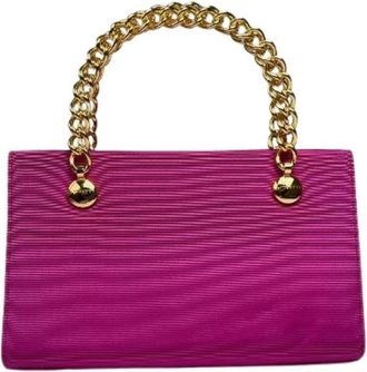Givenchy Pre-owned Leren Handtas - Dames - Vintage Handtas - Paars - ONE Size - Leer - Vintage