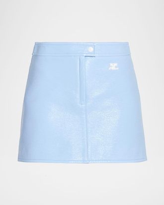 Courr&egrave;ges Reedition Vinyl Mini Skirt