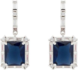 Latelita London Tudor Silver Earring Sapphire