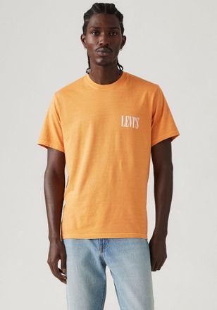 Levi's T-Shirt LEVIS RELAXED FIT TEE, Herren, Gr. M, orange, Jersey, Obermaterial: 100% Baumwolle, unifarben, relaxed fit taillenbedeckt, Rundhals, gerader A