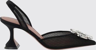 Amina Muaddi Slingback Begum Amina Muaddi in nylon a rete con fibbia gioiello