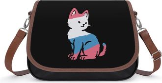 Generic Trans Proud Cat Fashion Womens Crossbody Bags Novelty Handbag Shoulder Bag Purse