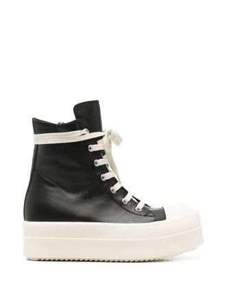 Rick Owens Trainers Black Leather Mega Bumper