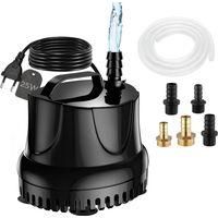 OEM Bomba De Agua Sumergible De 25 W, Bomba Ultrasilenciosa De 1500 L/h Para Estanques, Fuentes De Jard&iacute;n Y Acuarios Con 5 Boquillas Y Manguera Flexible T