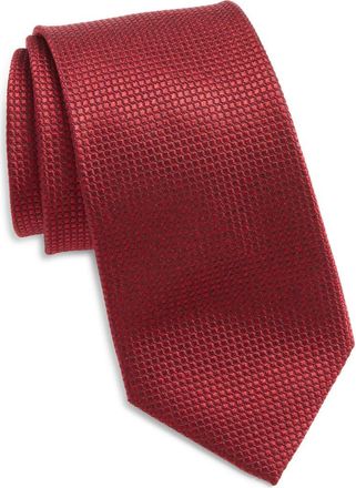 Nordstrom Solid Silk Tie in Red at Nordstrom