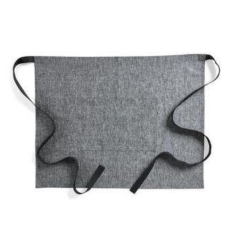 Solino Home Linen Bistro Apron - Kitchen Linen in Chambray Black /Black at Nordstrom, Size Small