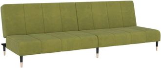 vidaXL Sofá cama de 2 plazas terciopelo verde claro Vidaxl