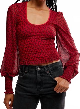 Free People Dottie Knit Top In Salsa
