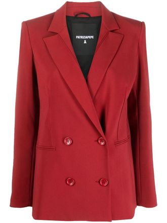 Patrizia Pepe Blazer met dubbele rij knopen - Rood