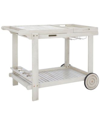 Safavieh Orland White Outdoor Tea Trolley