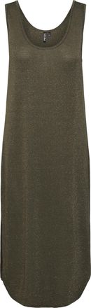 Pieces Womens Pcbillo Tank Midi Dress Noos Bc, Grape Leaf/Detail: Gold Lurex, M