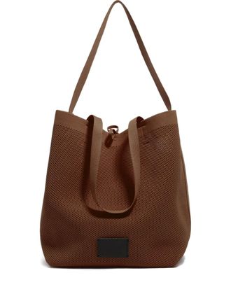 Bimba & Lola large Chihuahua mesh-knit tote bag - Brown