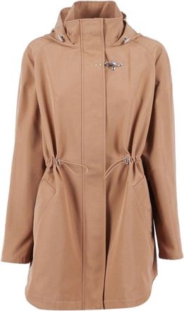 Fay Parka Con Gancio - Heren - Parka Jassen - Beige - M - Katoen - Jassen