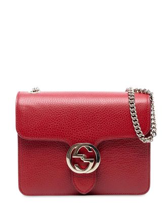 Gucci 2016-2025 Small Dollar Calfskin Interlocking G crossbody bag - women - Calf Leather - One Size - Red