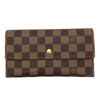 Louis Vuitton Pre-owned Wallets, unisex, Brown, Size: ONE SIZE Pre-owned Long wallet (tri-fold)