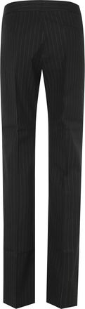 Andamane Black Gladys Pinstripe Straight-Leg Pants