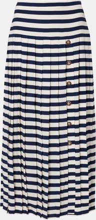 Rixo Lea striped midi skirt