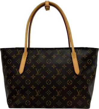 Louis Vuitton Brown Leather Pvc Shoulder Bag Tote Bag (Pre-Owned)