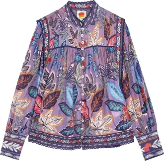 Farm Rio Mujer, Blusas y Camisas, P&uacute;rpura, Talla: L