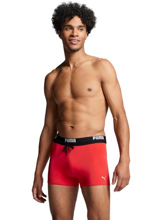 Puma Badehose PUMA PUMA SWIM MEN LOGO TRUNKS, Herren, Gr. XL, N-Gr, rot, Web, Obermaterial: 80% Polyester, 20% Elasthan, unifarben, Badehosen Badehose, ela