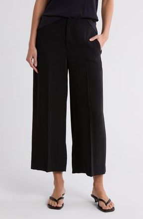 Vince Crop Wide Leg Pants in Black at Nordstrom Rack, Size 12