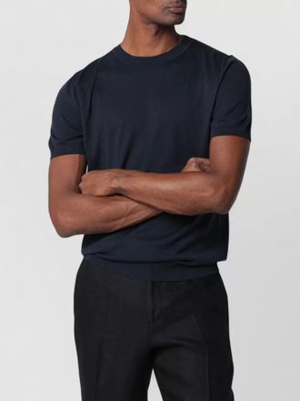 Lardini wool blend crew neck knit t shirt