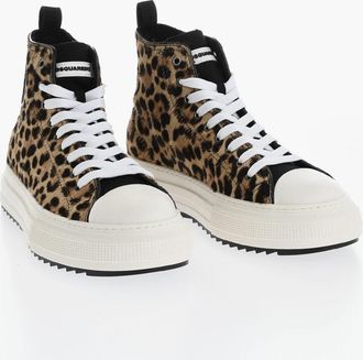 Dsquared2 Sneakers Basse in Cavallino a Motivo Animalier Dsquared2