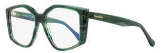 Max Mara Womens Butterfly Blue Block Eyeglasses MM5162-B 098 Green Melange 53mm