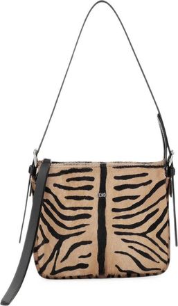 Fendi Small Zip Tiger-print Leather Shoulder Bag