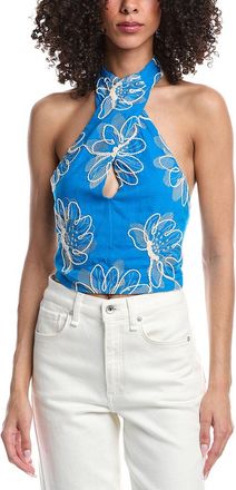 Ramy Brook Harlow Linen-Blend Top